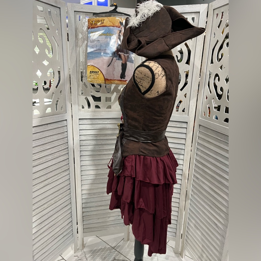 Spirit Brown and Burgundy Pirate Dress - Picture 4 of 7